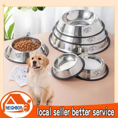 Bát chén ăn inox chống lật cho thú cưng - bát ăn không gỉ cho chó mèo