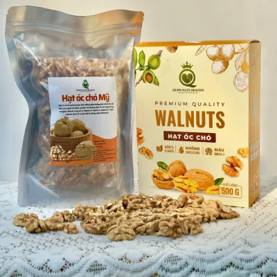 500gr Nhân óc chó vàng Mỹ Chandler đã tách vỏ sấy chín và sống có xuất hóa đơn công ty