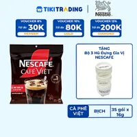 [Tặng Bộ 3 hũ gia vị] Cà phê Hòa tan NESCAFÉ CAFÉ VIỆT 35 gói Vị Mạnh đặc trưng