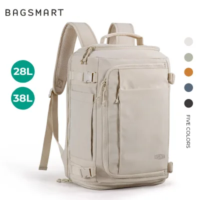 [BAGSMART 28-38L Travel Backpack Expandable 15.6Inch Laptop Backpack Waterproof Carry On Backpack Duffel Bag for Travel, Work, School,BAGSMART 28-38L 15.6Inch Expandable Travel Backpack Waterproof Laptop Backpack Carry on Backpack Travel Bag for Travel, Work, School,]