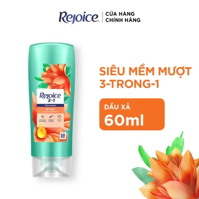 Dầu Xả Tóc REJOICE 3 Trong 1 Với Dưỡng Chất Từ Tinh Dầu Argan Siêu Mềm 60ml
