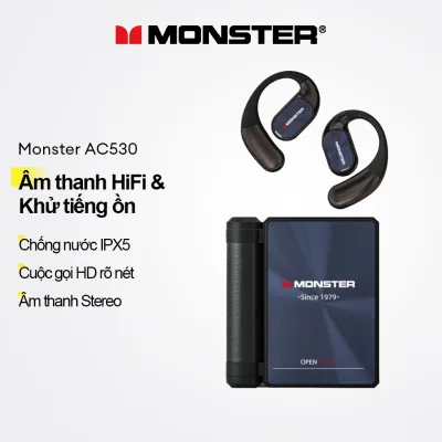 Monster AC530 Tai Nghe Không Dây Bluetooth HIFI Chất Lượng Âm Thanh Cuộc Gọi HD Khử Tiếng Ồn Stereo IPX5 Chống Thấm Nước