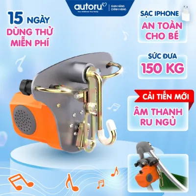 Máy Đưa Võng Tự Động AUTORU 2025, Cục Quay Võng Sức Đưa 150Kg, Có Tính Năng Hẹn Giờ Và Nhạc Ru Ngủ, 2 Chế Độ Đưa Êm Ái