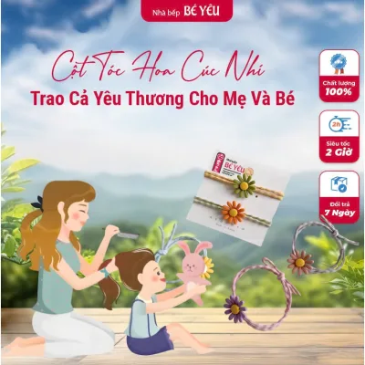 Cột tóc hoa cúc nhí, kiểu dáng xinh xắn Hàn Quốc và nhiều màu sắc