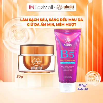 Combo Shine Facial Cleanser (Korea) B5 Deep Cleansing Foam Hydration Balance + Cream for Melasma - Freckles - Age Spots - Anti-Aging