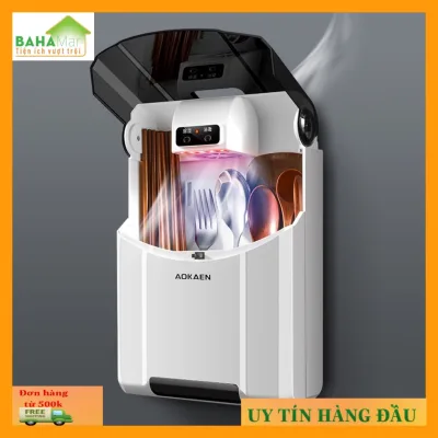HỘP ĐŨA-THÌA THÔNG MINH KHỬ TRÙNG BẰNG TIA UV TREO CÓ NẮP ĐẬY diet 99, 99 vi khuẩn bằng tia cực tím đảm bảo vệ sinh ăn uống hàn