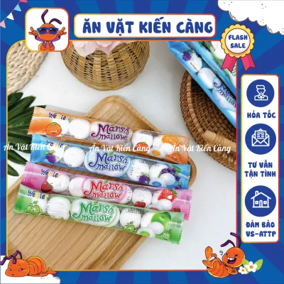 Kẹo Bông Dẻo Marshmallow Bánh Bao Nhân Chảy Vị Trái Cây Thái Lan