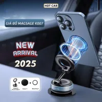 Giá đỡ điện thoại từ tính K007, giá đỡ magsafe hút chân không trên ô tô chất liệu hợp kim cao cấp, xoay 360 độ