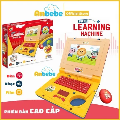 Đồ chơi máy tính laptop ANBEBE cho bé, máy tính bảng có chuột kèm đèn led cho bé từ 2-5 tuổi