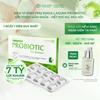 Viên Uống Men Vi Sinh Phụ Khoa LAGUMI Probiotic - Hỗ Trợ Cải Thiện Mùi Hôi, Duy Trì pH Tự Nhiên