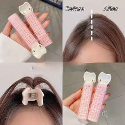 🍇Sweetybox🍇Kẹp tóc mái cố định tích hợp lô uốn tóc xoăn bồng bềnh không làm gãy tóc phong cách Hàn Quốc cho nữ