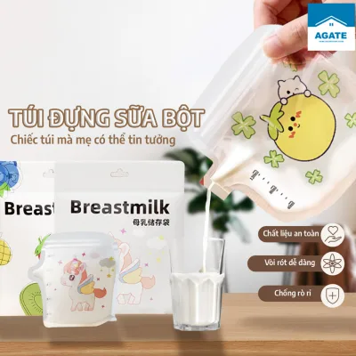 30 túi trữ sữa bột 120ml/200ml,túi đựng sữa mẹ mini,Mở túi dạng vòi,Được làm kín và chống rò rỉ,Khóa độ tươi của sữa