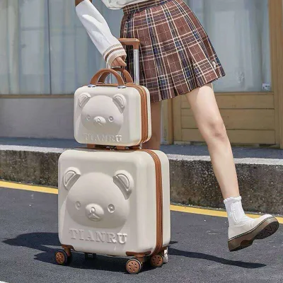 2023 New Cartoon Travel Suitcase with 20 Inch Handbag, Girls Pull, Fashion Suitcase for Women, Portable Luggage Set