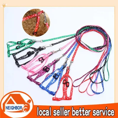 Set Dây xích ngực chó mèo thú cưng chống trầy cổ - Hàng hoa văn cao cấp