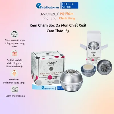 Kem Chăm Sóc Da Mụn Chiết Xuất Cam Thảo JAMIZU ACNE SKIN CARE CREAM - Giúp Giảm Mụn, Mờ Thâm, Se Khít Lỗ Chân Lông, Trắng Sáng Đều Màu Da - Hàng Chính Hãng