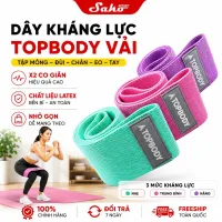 Dây Kháng Lực Miniband Vải TOPBODY – Dây Đàn Hồi Tập Mông Đùi Chân Tay, Dụng Cụ Tập Gym Yoga Fitness Tại Nhà - BAKLU01