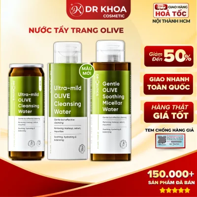 DRCEUTICS Nước Tẩy Trang Dịu Nhẹ Ultra-mild Olive Cleansing Water Phù Hợp Mọi Loại Da 500ml