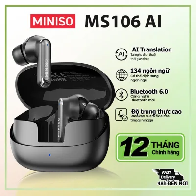 Miniso MS106 Tai nghe dịch không dây AI Tai nghe nhét tai Tai nghe chơi game Chống nước IPX5 Âm thanh nổi HiFi