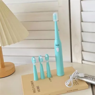 Feiwen Electric Toothbrush Comes With 4 Free Brush Heads, Multi-Function Automatic Toothbrush, Effectively Cleans Plaque, Convenient For The Whole Family