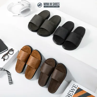 Dép Nam Doctor Da Cao Cấp, Đế Cao Su Nhẹ, Êm Quai Logo HDLUXURY Thời Trang