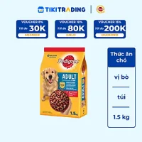 Đồ Ăn Cho Chó Vị Thịt Bò Và Các Loại Rau Củ Pedigree Dạng Túi 1.5kg