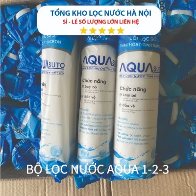 Bộ 3 lõi lọc nước 1,2,3 AQUA mvs , Suto, Chính hãng, sử dụng tất cả máy lọc nước...