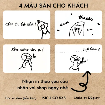 Set 150 tem dán trang trí hộp, túi giấy, ly trà sữa, ly nước size 5x3cm - SAO BIỂN - Vịt vẽ tay