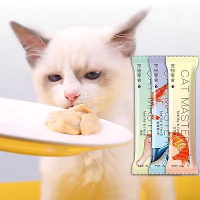 Wang Cub Fu Cat Strips Đồ ăn nhẹ cho thú cưng Thức ăn ướt lỏng dành cho người lớn Mèo con gà Cá ngừ Kem dinh dưỡng Đóng hộp Thức ăn cho mèo