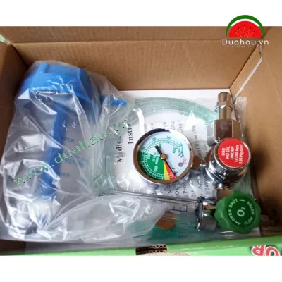 [1 Bộ] Đồng Hồ Oxy Y tế có Dây gắn Mũi