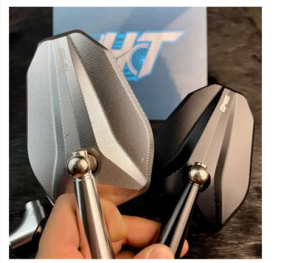 H2C-View Cnc Aluminum Motorcycle Rearview Mirror, New Model V2, Beautiful Design, Suitable for All Vehicle Models