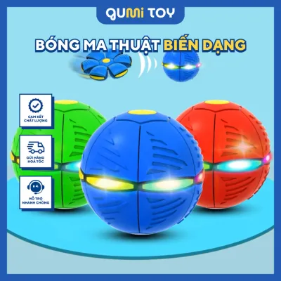 Đồ Chơi BÓNG MA THUẬT BIẾN DẠNG Tự Nảy Sáng Đèn, Banh Ném Đĩa Bay UFO Bật Lò Xo