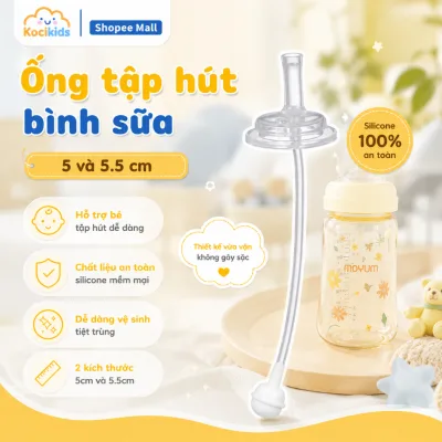 Ống tập hút bình sữa phù hợp với bình cổ rộng 5 và 5.5 cm cho bé tập hút tiện lợi và dễ dàng