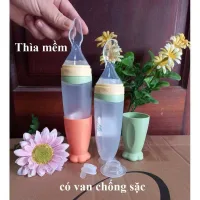 Bình thìa ăn dặm silicone 120ml cho bé có vạch chia ml,bón cháo, đút bột ,uống sữa
