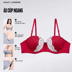 Áo Ngực Cúp Ngang Phối Viền Ren Miley Lingerie BRM04202