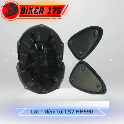 Bộ lót mũ mũ bảo hiểm LS2 HH590 (KHÔNG BAO GỒM MŨ) - Bảo hộ xe máy BIKER 176 - Mũ bảo hiểm chính hãng Vũng Tàu