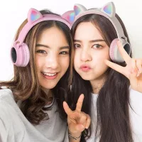 Tai nghe Mèo chụp Cat EAR Hoco W27 / CXT B39 / Borofone BO15, headphone bluetooth V5.0 "chính hãng" - Quà tặng thời trang dễ thương cho người yêu dịp lễ Tết, Noel - Phụ kiện du lịch cho điện thoại, máy tính