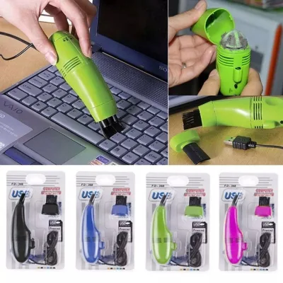 Bộ vệ sinh bàn phím mini USB cho máy tính/laptop, chổi quét bụi