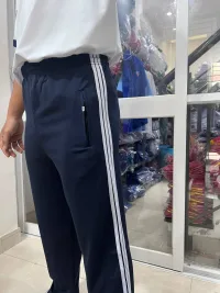 Quần thể dục, thể thao học sinh 3 sọc màu xanh đen vải bóng cào đầy đủ size các cấp 2 túi dây kéo hàng sẵn