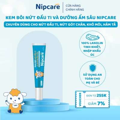 Kem Nứt Đầu Ti Núm Vú Nipcare Dưỡng ẩm môi Ngừa hăm tã rôm sải liền mềm da Tuệ Linh Garden 15G