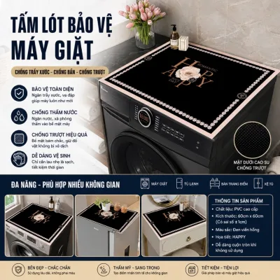 Thảm Lót Máy Giặt Cao Cấp Silicon, Vỏ bọc máy giặt, Tủ Lạnh, Lò Vi Sóng Chống Bụi