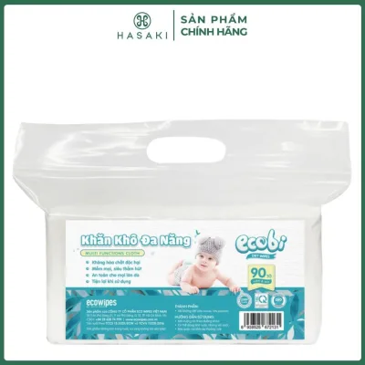 Khăn Khô Đa Năng EcoWipes An Toàn Cho Bé Túi 90 Tờ Hasaki Sản Phẩm Chính Hãng