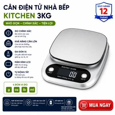 Cân Tiểu Ly Điện Tử Nhà Bếp 3KG,5KG - 0.1G Cân Nhà Bếp Tiểu Ly Làm Bánh, Cân Yến, Cafe, Hoa Quả