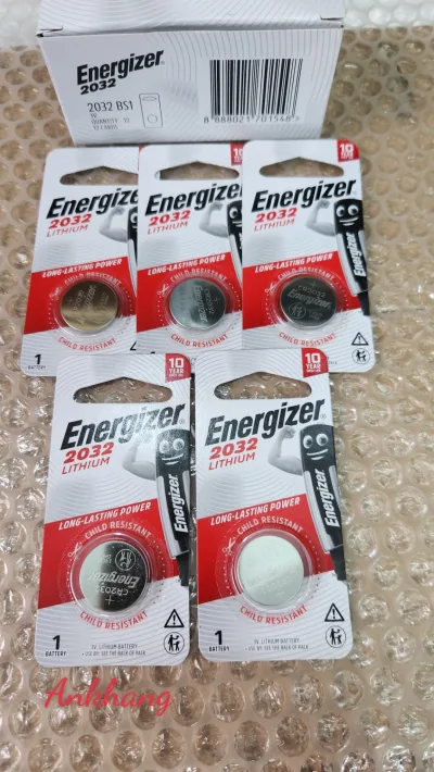 Combo of 5 Blister Packs of Cr2032 / Cr 2032 Lithium Energizer 3V Batteries Used for Car Remotes, Flashlights, Medical Equipment
