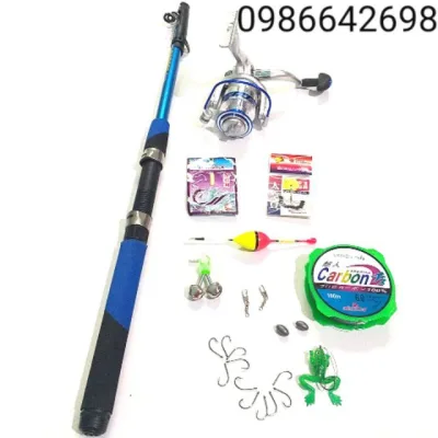 Bộ cần câu máy giá rẻ 1m8, 2m1, 2m4, 2m7, 3m, 3m6 kèm máy và phụ kiện (cam kết đổi trả trong 2 tuần đầu)