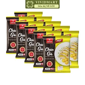 VIFON - Cháo Vifon 50g hương vị Gà, Vifon Cháo gà Vifon Cháo ăn liền Vifon, Cháo Vifon gói nhỏ (50g/gói)