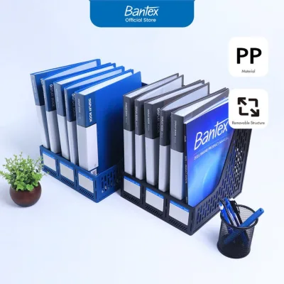 Giá Kệ Đựng Tài Liệu Văn Phòng Bantex - Khay Đựng Tài Liệu 4 Ngăn Kèm Khay Đựng Bút Đựng Sách Vở Để Bàn Decor Bàn Học