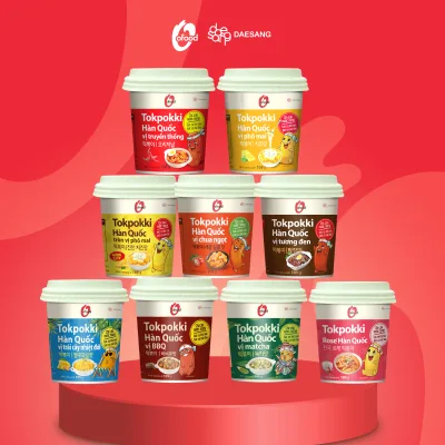 Tokpokki Hàn Quốc O'Food hộp 105g, 5 vị đa dạng