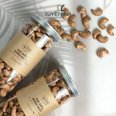 Hạt Điều Rang Muối Tuyết Linh Hộp 500g Loại A+ Size Cồ Hạt Dinh Dưỡng Giòn Béo Tự Nhiên, Quà Biếu Cao Cấp