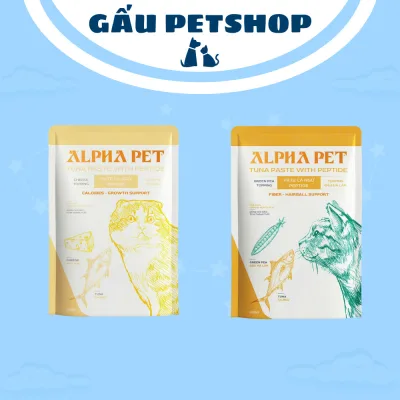 Pate Alpha Pet - Pate Cho Mèo Vị Cá Ngừ Peptide Gói 60g