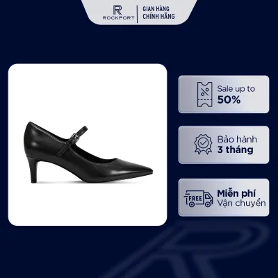 Giày Cao Gót Nữ Rockport Total Motion Chase Mary-Jane W TMCHASEBLK01 253 | Giày Da Cao Cấp, Thanh Lịch, Êm Ái, Bám Tốt